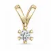 0,20 ct lab grown Diamant Anhänger in 9 karat Gold 0,20 ct