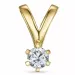 0,20 ct lab grown Diamant Solitäranhänger in 9 karat Gold 0,20 ct