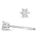 2 x 0,10 ct lab grown Diamant Solitärohrstecker in 9 Karat Weißgold mit lab grown Diamant 