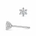 2 x 0,10 ct lab grown Diamant Solitärohrstecker in 9 Karat Weißgold mit lab grown Diamant 