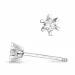 2 x 0,10 ct lab grown Diamant Solitärohrstecker in 9 Karat Weißgold mit lab grown Diamant 