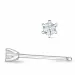 2 x 0,03 ct lab grown Diamant Solitärohrstecker in 9 Karat Weißgold mit lab grown Diamant 