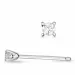 2 x 0,03 ct lab grown Diamant Solitärohrstecker in 9 Karat Weißgold mit lab grown Diamant 