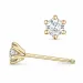 2 x 0,20 ct lab grown Diamant Solitärohrstecker in 9 Karat Gold mit lab grown Diamant 