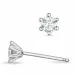 2 x 0,20 ct lab grown Diamant Solitärohrstecker in 9 Karat Weißgold mit lab grown Diamant 