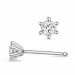 2 x 0,20 ct lab grown Diamant Solitärohrstecker in 9 Karat Weißgold mit lab grown Diamant 