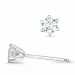 2 x 0,16 ct lab grown Diamant Solitärohrstecker in 9 Karat Weißgold mit lab grown Diamant 