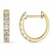 14 mm Kreole in 9 Karat Gold mit lab grown Diamant 