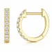 13 mm Kreole in 9 Karat Gold mit lab grown Diamant 