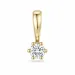 0,10 ct lab grown Diamant Solitäranhänger in 9 karat Gold 0,10 ct