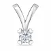 0,20 ct lab grown Diamant Solitäranhänger in 9 karat Weißgold 0,20 ct