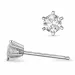 2 x 0,20 ct lab grown Diamant Solitärohrstecker in 9 Karat Weißgold mit lab grown Diamant 