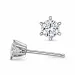 2 x 0,20 ct lab grown Diamant Solitärohrstecker in 9 Karat Weißgold mit lab grown Diamant 