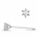2 x 0,06 ct lab grown Diamant Solitärohrstecker in 9 Karat Weißgold mit lab grown Diamant 