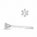 2 x 0,04 ct lab grown Diamant Solitärohrstecker in 9 Karat Weißgold mit lab grown Diamant 