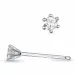 2 x 0,07 ct lab grown Diamant Solitärohrstecker in 9 Karat Weißgold mit lab grown Diamant 