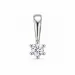 0,05 ct lab grown Diamant Solitäranhänger in 9 karat Weißgold 0,05 ct
