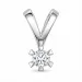0,20 ct lab grown Diamant Solitäranhänger in 9 karat Weißgold 0,20 ct