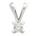 0,20 ct lab grown Diamant Solitäranhänger in 9 karat Weißgold 0,20 ct