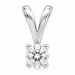 0,20 ct lab grown Diamant Solitäranhänger in 9 karat Weißgold 0,20 ct