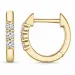 12 mm Kreole in 9 Karat Gold mit lab grown Diamant 
