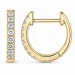 12 mm Kreole in 9 Karat Gold mit lab grown Diamant 