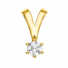 0,40 ct lab grown Diamant Solitäranhänger in 14 karat Gold 0,40 ct