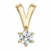 0,40 ct lab grown Diamant Solitäranhänger in 14 karat Gold 0,40 ct