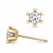 2 x 0,30 ct lab grown Diamant Solitärohrstecker in 14 Karat Gold mit lab grown Diamant 