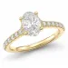 ovaler lab grown Diamant Ring in 14 Karat Gold 1,0 ct 0,26 ct