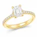 lab grown Diamant Ring in 14 Karat Gold 1,0 ct 0,25 ct