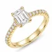 lab grown Diamant Ring in 14 Karat Gold 1,0 ct 0,25 ct