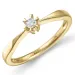 lab grown Diamant Solitärring in 14 Karat Gold 0,05 ct