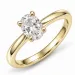 ovaler lab grown Diamant Solitärring in 14 Karat Gold 1,0 ct