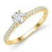 lab grown Diamant Ring in 14 Karat Gold 0,40 ct 0,22 ct