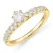 lab grown Diamant Ring in 14 Karat Gold 0,52 ct 0,24 ct