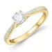 lab grown Diamant Ring in 14 Karat Gold 0,40 ct 0,17 ct