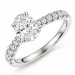 lab grown Diamant Ring in 14 Karat Weißgold 1,0 ct 0,34 ct