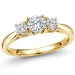 lab grown Diamant Ring in 14 Karat Gold 0,30 ct 0,20 ct