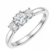 lab grown Diamant Ring in 14 Karat Weißgold 0,30 ct 0,20 ct