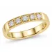 5 x 0,05 ct lab grown Diamant Memoirering in 14 Karat Gold 0,25 ct