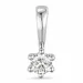0,10 ct lab grown Diamant Anhänger in 14 karat Weißgold 0,10 ct