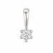 0,10 ct lab grown Diamant Anhänger in 14 karat Weißgold 0,10 ct