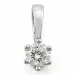 0,20 ct lab grown Diamant Anhänger in 14 karat Weißgold 0,20 ct