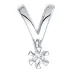 0,05 ct lab grown Diamant Anhänger in 14 karat Weißgold 0,05 ct