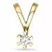 0,10 ct lab grown Diamant Anhänger in 14 karat Gold 0,10 ct