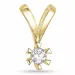 0,20 ct lab grown Diamant Anhänger in 14 karat Gold 0,20 ct