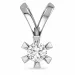 0,50 ct lab grown Diamant Anhänger in 14 karat Weißgold 0,50 ct