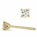 2 x 0,10 ct lab grown Diamant Solitärohrstecker in 14 Karat Gold mit lab grown Diamant 