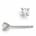2 x 0,10 ct lab grown Diamant Solitärohrstecker in 14 Karat Weißgold mit lab grown Diamant 